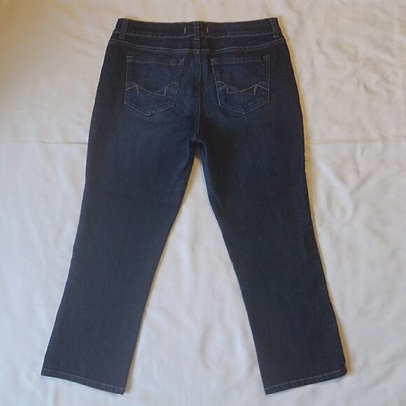 Vintage America Boho Straight Stretch Denim Blue Jeans 8 Short - Picture 7 of 8